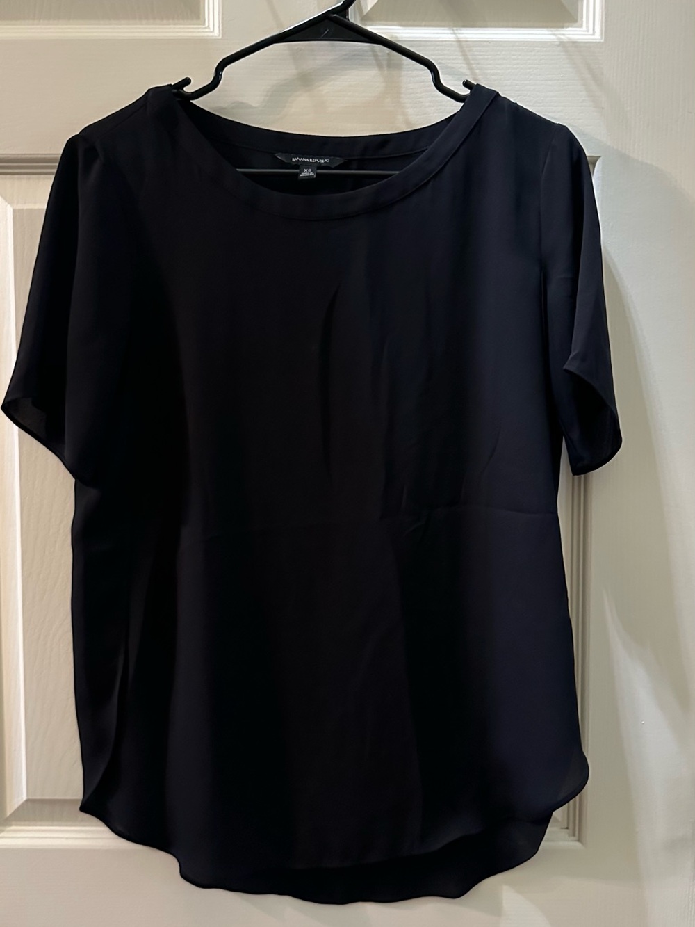 Banana Republic Black Short Sleeve Blouse